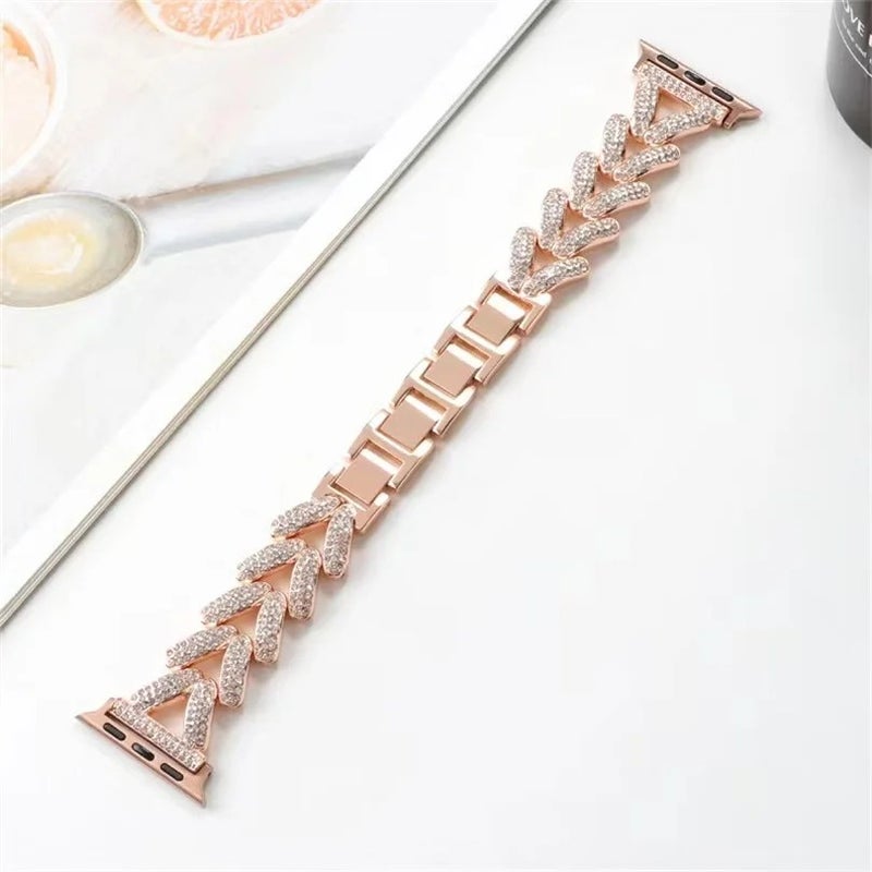 Bluejw Premium Aluminum-Zinc Alloy Diamond Watch Band for iWatch Ultra & Series 4-5, 49mm - Replacement Metal Strap - Image 2