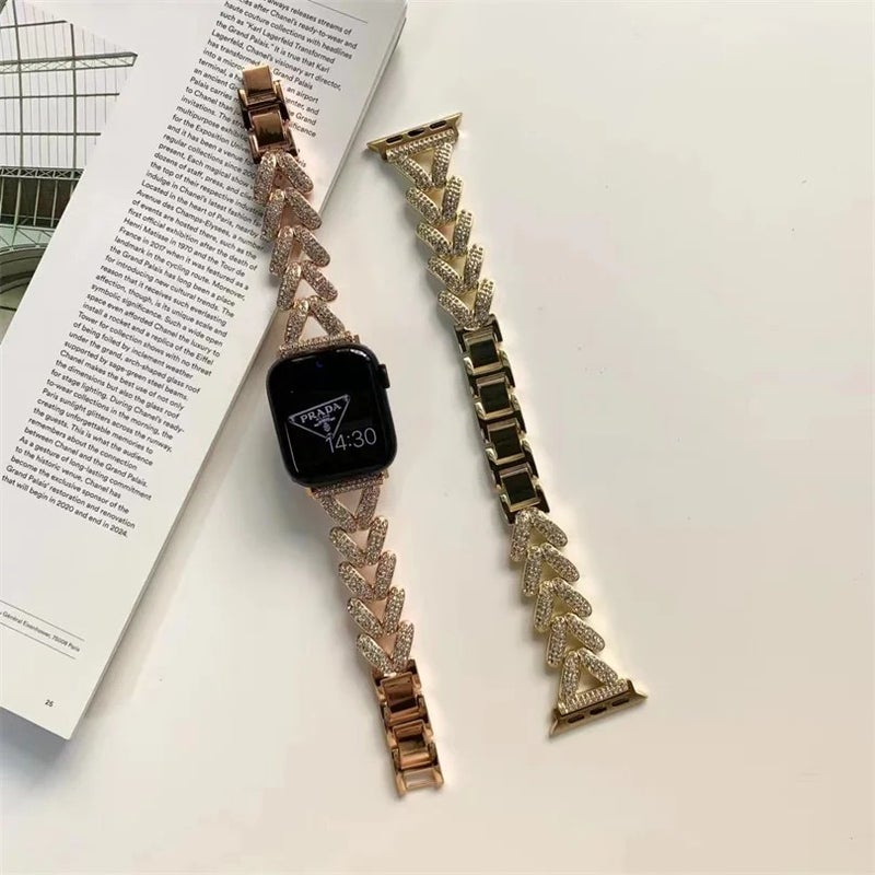 Bluejw Premium Aluminum-Zinc Alloy Diamond Watch Band for iWatch Ultra & Series 4-5, 49mm - Replacement Metal Strap - Image 3