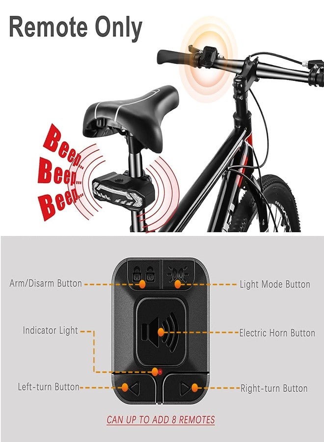WSDCAM Remote for Smart Bike Tail Light Turn Signals Alarm - Image 5