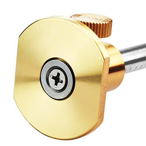 MKC Wheel Marking Gauge Kit with 2 Extra Cutter Wheels and Screws, Small Anti Roll Brass Head, Metric Micro Adjuster Ruler, Woodworking Tools Scriber for Woodworking - Image 4