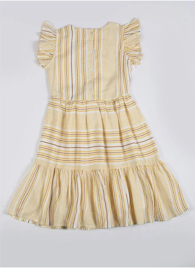 بيلا مودا Striped Button Detail Dress