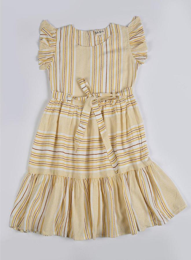 بيلا مودا فستان مخطط بكشكش - Image 5