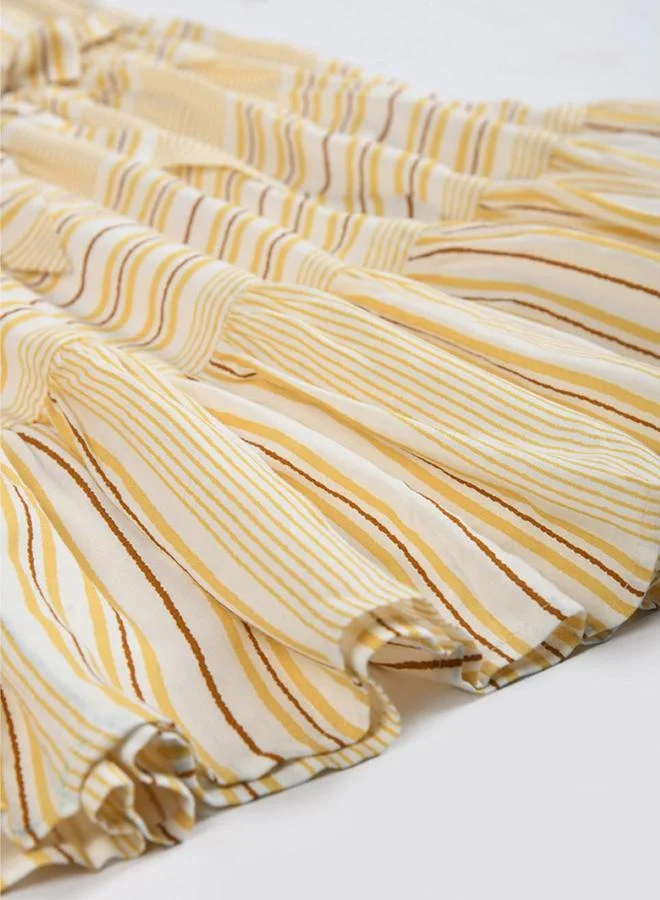 BELLA MODA Striped Ruffle Dress