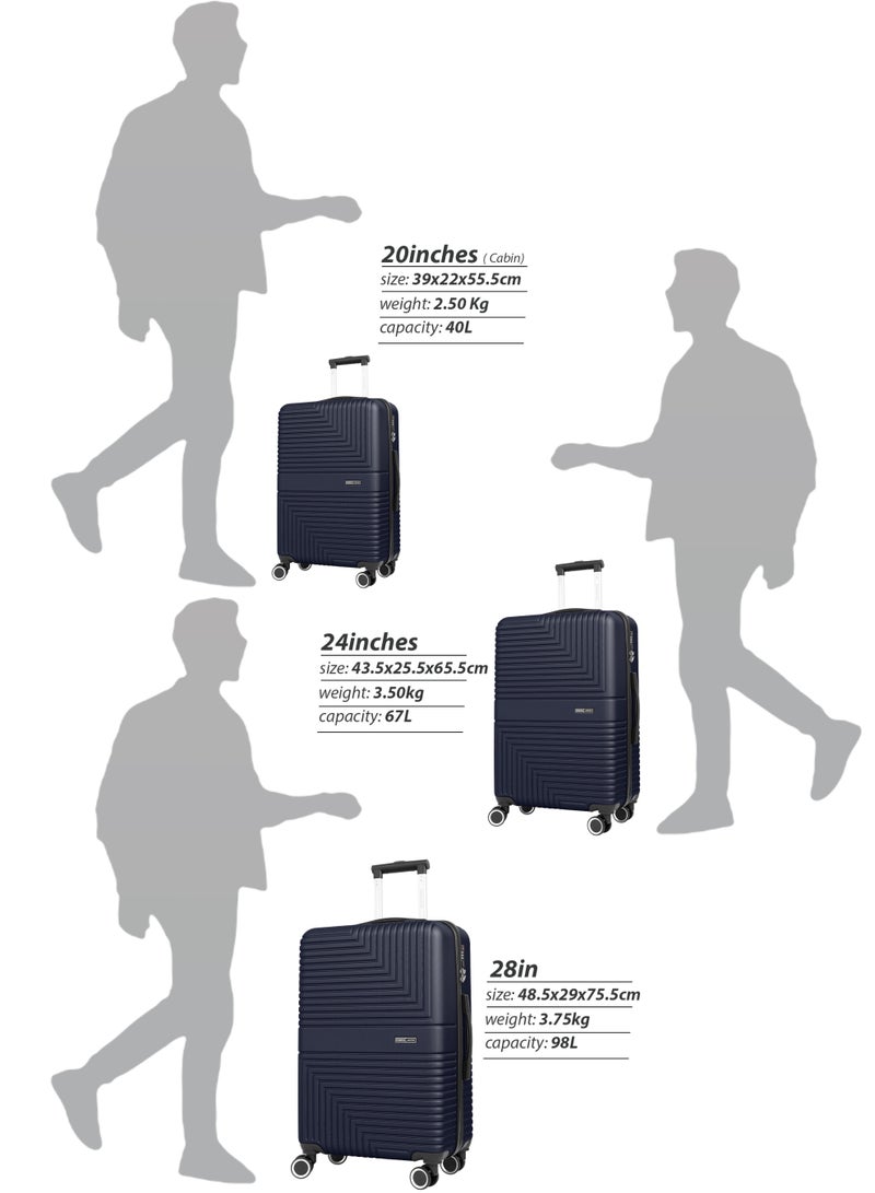 PARAJOHN حقيبة دوارة ذات جوانب صلبة ABS خفيفة الوزن تم فحصها في حقيبة عربة بقفل - Image 5