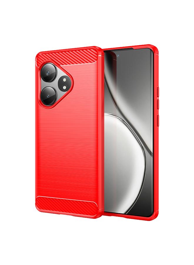 اس-توب جراب لهاتف Realme GT 6T مصنوع من ألياف الكربون وملمس ناعم من مادة TPU - Image 1