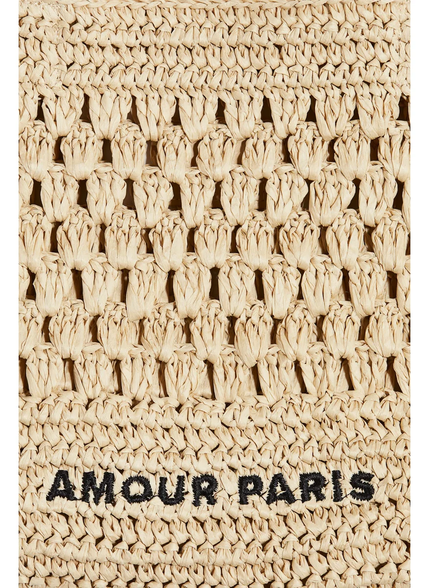 اتش اند ام Straw Tote Bag