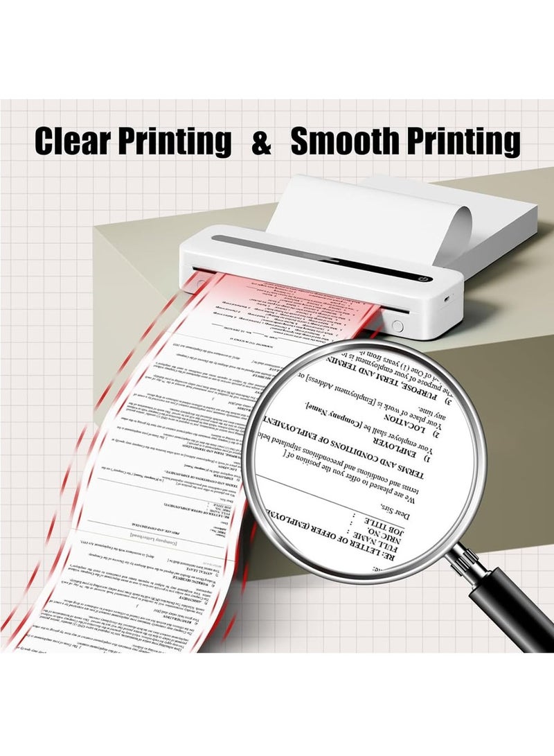 phomemo A4 Thermal Paper - Multi-Purpose Thermal Papers for Phomemo M08F, M832, M834 Compatible with A4 Thermal Portable Printer, 8.27" x 11.69"(210x297mm), 100 Sheets, Black on White - Image 5