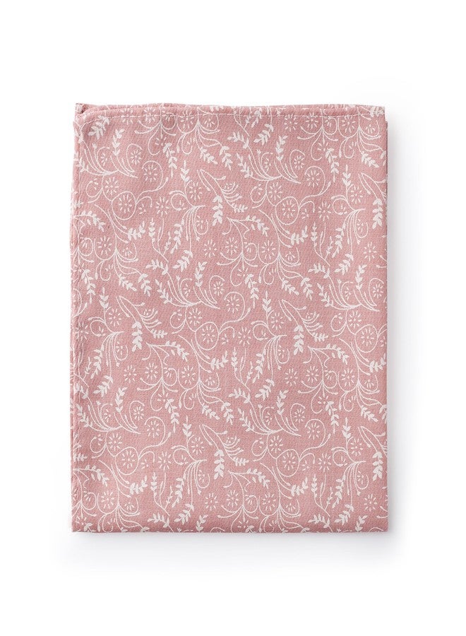 Jacob Alexander Men's Floral Pocket Square Handkerchief - Dusty Rose - Image 1