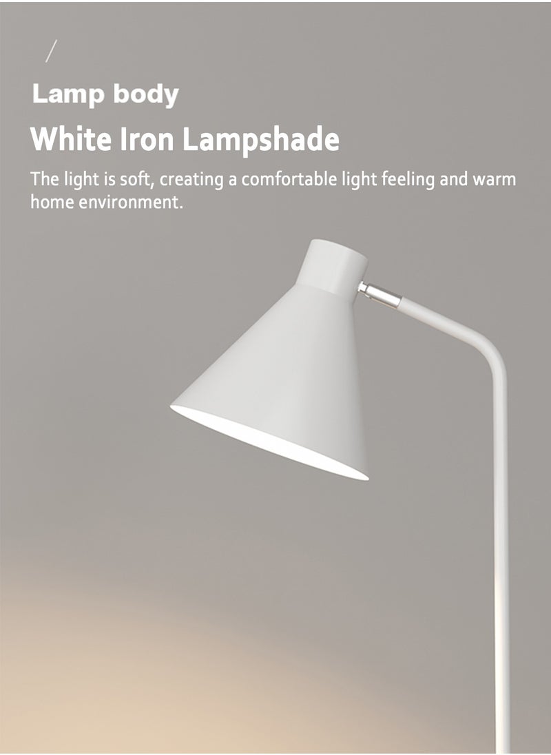 Onelight Nordic INS Tricolor Dimming Floor Lamp With Shelf Elegant Iron Art LED Coffee Table Standing Lamp For Living Room Bedroom Sofa Side Floor Lighting With Shelf White 28x28x150 centimeter  - Image 5