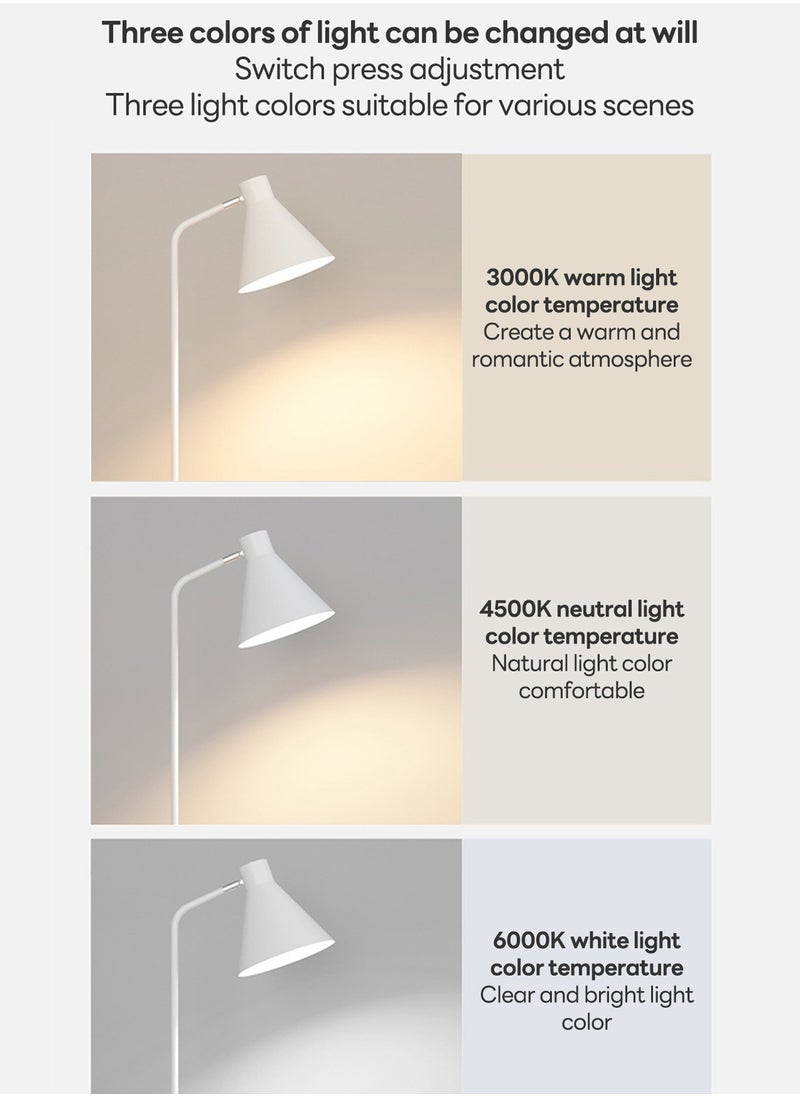 Onelight Nordic INS Tricolor Dimming Floor Lamp With Shelf Elegant Iron Art LED Coffee Table Standing Lamp For Living Room Bedroom Sofa Side Floor Lighting With Shelf White 28x28x150 centimeter  - Image 4