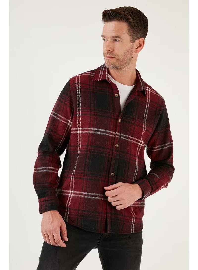 Buratti Plaid Long Sleeve Slim Fit Winter Shirt Men's SHIRT CF21W112844 - Image 4
