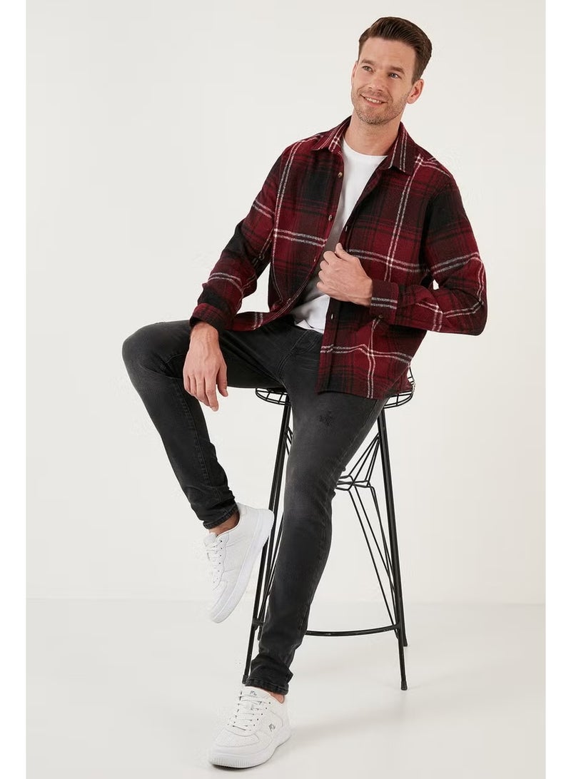 Buratti Plaid Long Sleeve Slim Fit Winter Shirt Men's SHIRT CF21W112844 - Image 2