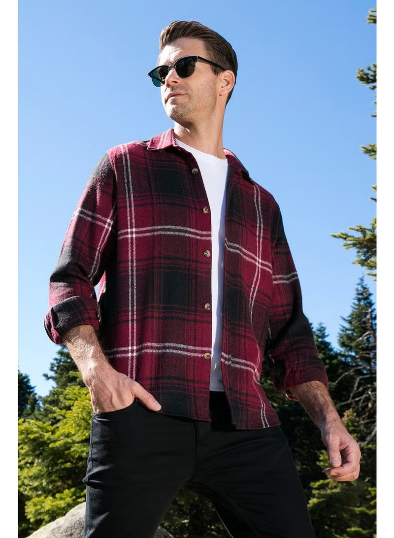 Buratti Plaid Long Sleeve Slim Fit Winter Shirt Men's SHIRT CF21W112844 - Image 1