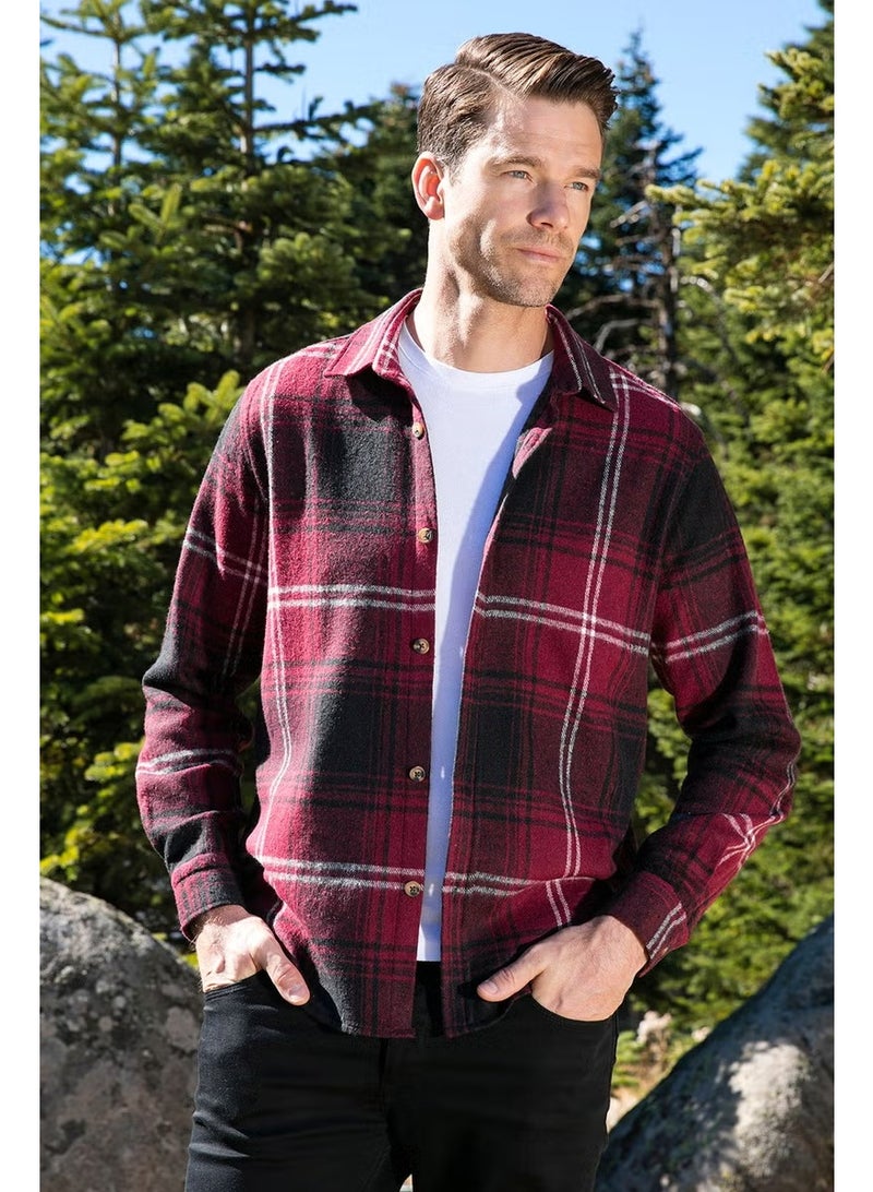 Buratti Plaid Long Sleeve Slim Fit Winter Shirt Men's SHIRT CF21W112844 - Image 5