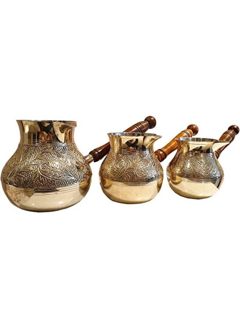 QUESERA Metal Brass Turkish Kettle for Making Tea Coffee CAN BE Used ON Gas - Image 4