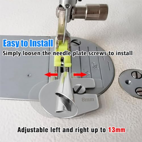 TOOVREN 8pcs Rolled Hem Presser Foot Sewing Rolled Hemmer Foot 3mm-10mm 8 Sizes Wide Hemmer Feet Set Seam Guide Universal Presser Feet Hemming for Sewing Machine Accessories and Tools - Image 3