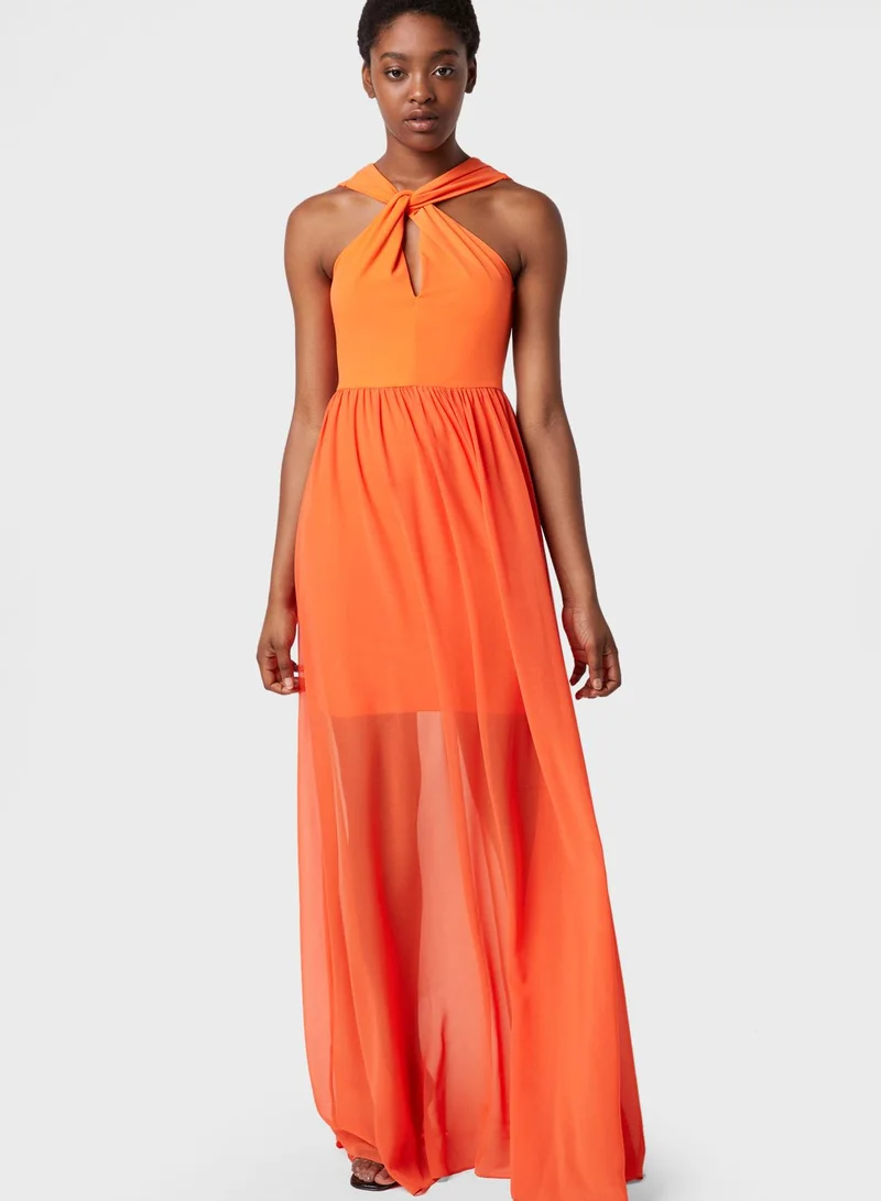 French Connection Panthea Halter Neck Dress for Women | Best Price Oman