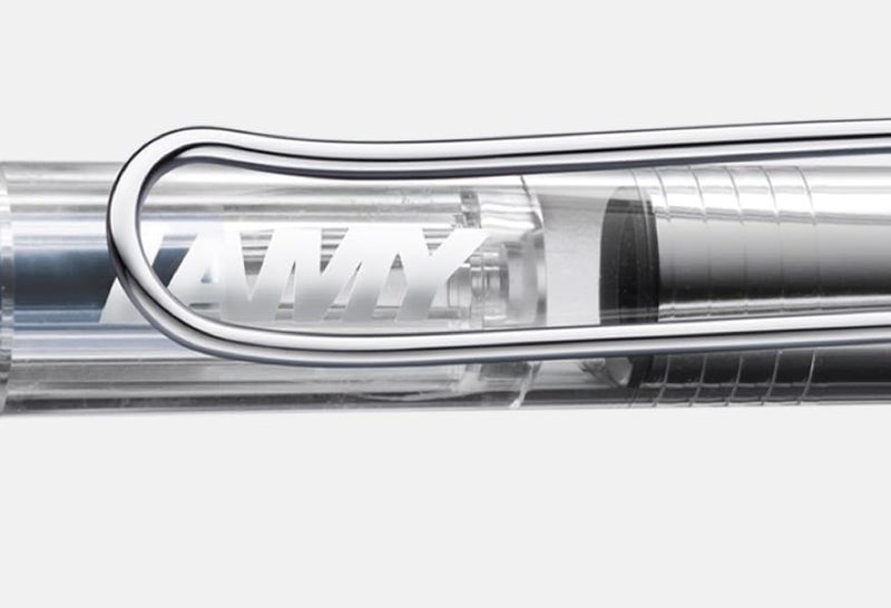 LAMY Transparent Vista Fountain Pen with Medium Nib and Blue Ink (L12M) - Image 1