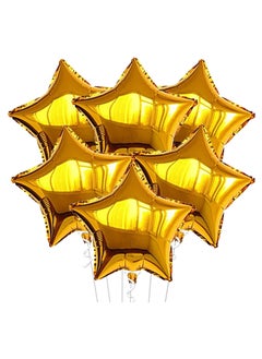KATCHON Gold Star Balloons for Party Decoration - Pack of 6 18 Inch | Twinkle Little Star Gold Foil Balloons for Birthday  - Image 1