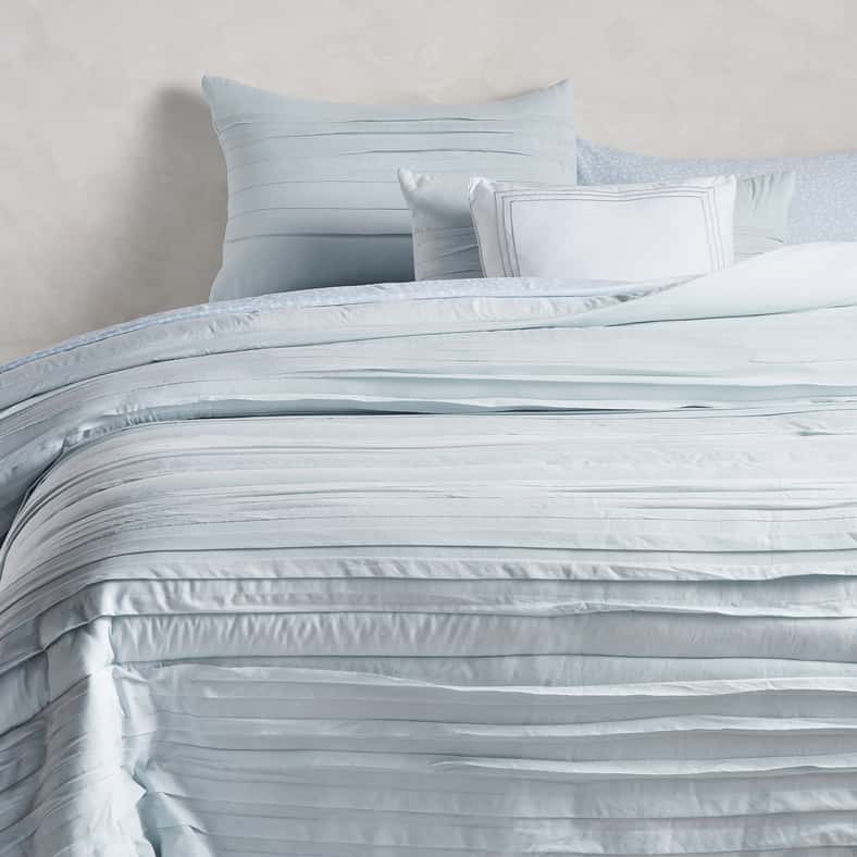 Pan Home طقم سرير TTC Adrianna 8 قطع في حقيبة 240x260 سم - أزرق جليدي - Image 4