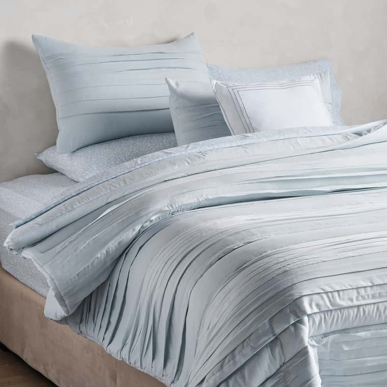 Pan Home طقم سرير TTC Adrianna 8 قطع في حقيبة 240x260 سم - أزرق جليدي - Image 3