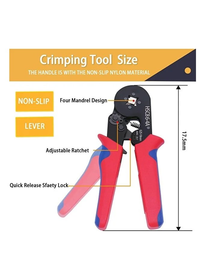 Wire crimping and changing pliers set with 1900 pieces, self-adjusting electrical cable terminal crimping tool - Image 2