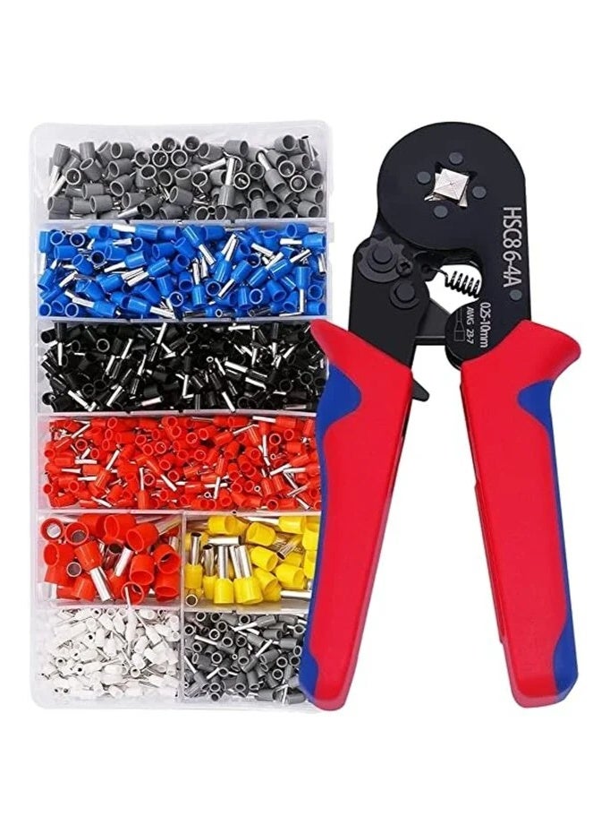 Wire crimping and changing pliers set with 1900 pieces, self-adjusting electrical cable terminal crimping tool - Image 1