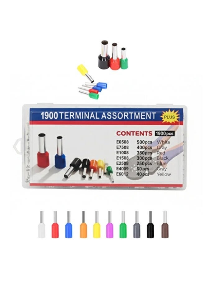 Wire crimping and changing pliers set with 1900 pieces, self-adjusting electrical cable terminal crimping tool - Image 4