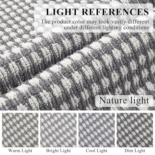 Ileading Grey Runner Rugs for Hallway 2'x8' Non Slip Farmhouse Long Kitchen Floor Mats with Rubber Backing Absorbable Throw Rugs Machine Washable Indoor Decor Carpet for Corridor Petmat Entryway - Image 5