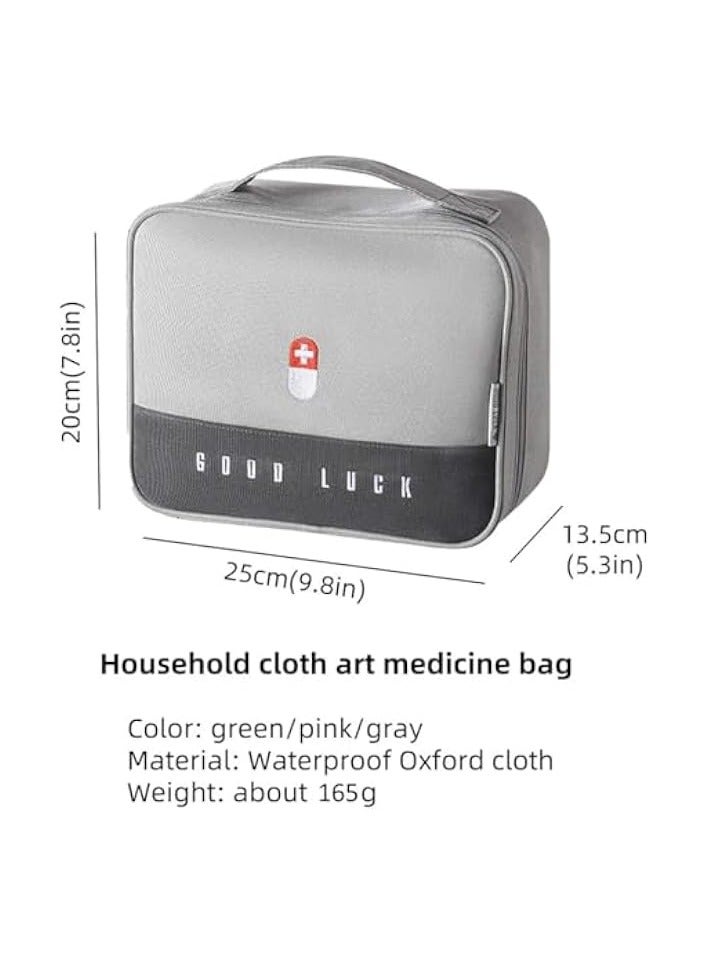 erorex Empty First Aid Bags Travel Medical Supplies Cosmetic Organizer Insulated Medicine Bag Convenient Safety Kit Suit for Family Outdoors Hiking Camping Car Office Workplace(Green) - Image 3