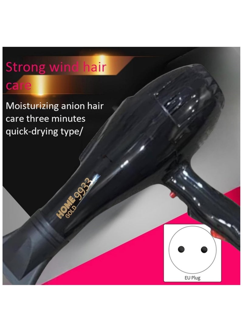 Home Gold Hair Dryer - Superior Drying Performance with Multiple Settings, Ionic Care and Overheat Protection (HG-9933 (Black)), 3000.0 Wat - Image 2