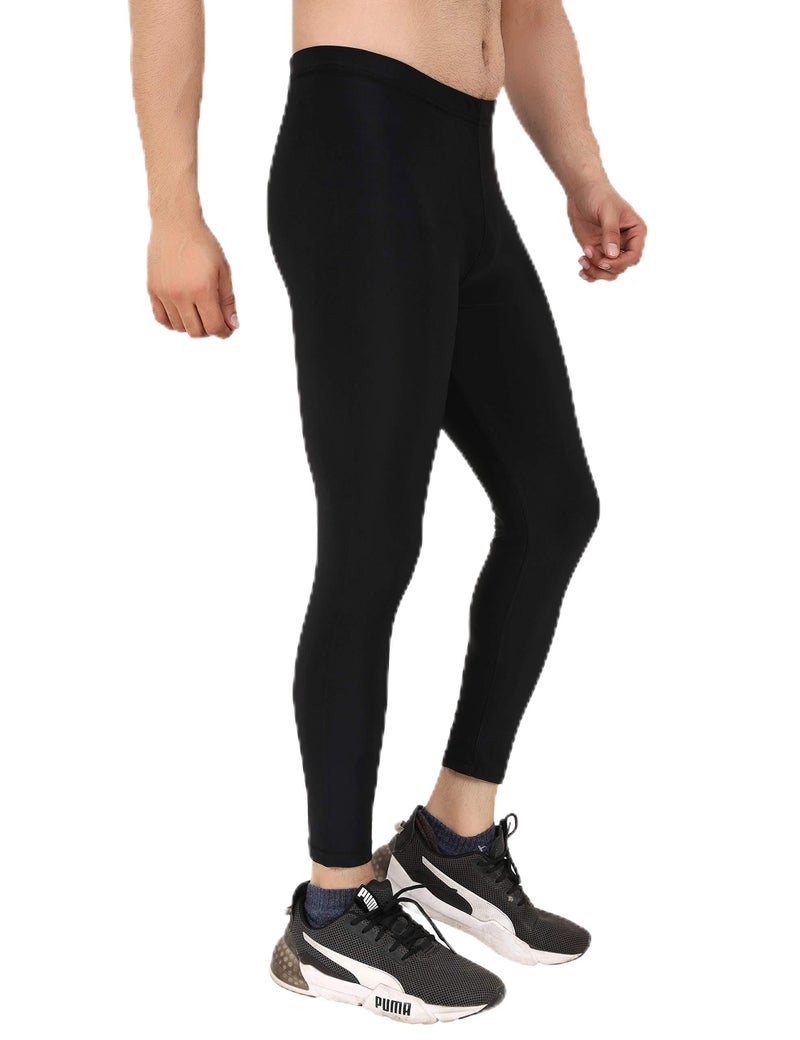 NEVER LOSE Men's Stretch Fit Tights (NLTILG2240-XL_Black_XL) - Image 1