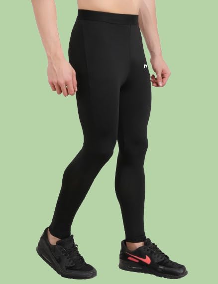 NEVER LOSE Men's Stretch Fit Tights (NLTILG2240-XL_Black_XL) - Image 4