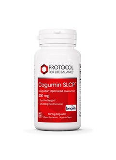 Protocol For Life Balance Protocol Cogumin SLCP 400mg Curcumin - Neurological Support* - with Curcuma Longa Extract - Cognitive Support Supplement* - Vegan-Friendly & Non-GMO - 50 Veg Capsules  - Image 1