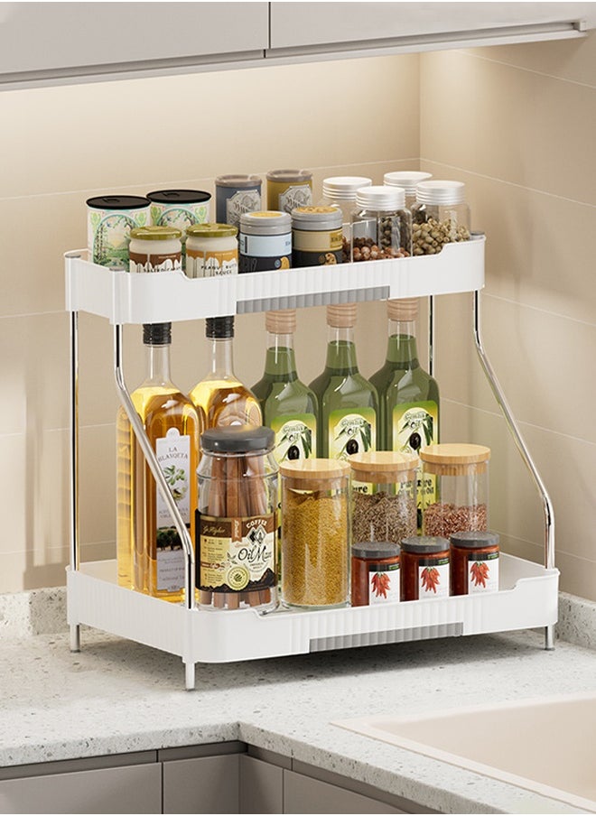 Tiokkss Kitchen racks, countertop storage, seasoning seasoning bottles, narrow and wide multi-layer finishing racks  - Image 1