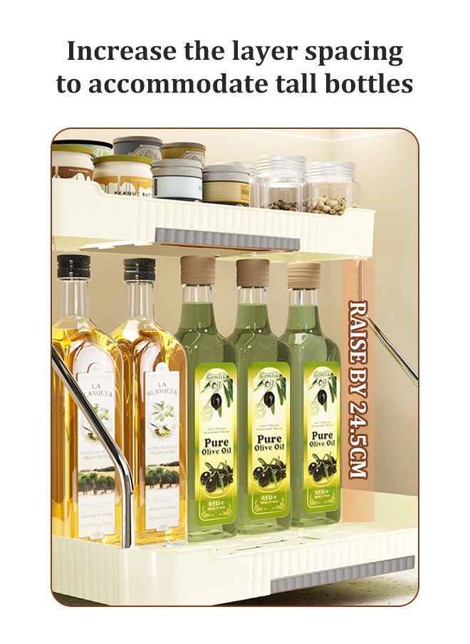 Tiokkss Kitchen racks, countertop storage, seasoning seasoning bottles, narrow and wide multi-layer finishing racks  - Image 2