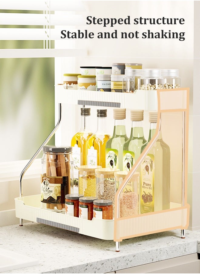 Tiokkss Kitchen racks, countertop storage, seasoning seasoning bottles, narrow and wide multi-layer finishing racks  - Image 3
