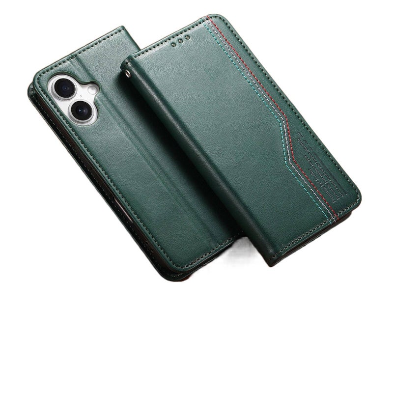 MagSafe iPhone 17 Pro Leather Case Protective for iPhone 17 17 Air 17 Pro 17 Pro Max and Card Holder and Kickstand in Black - Image 2