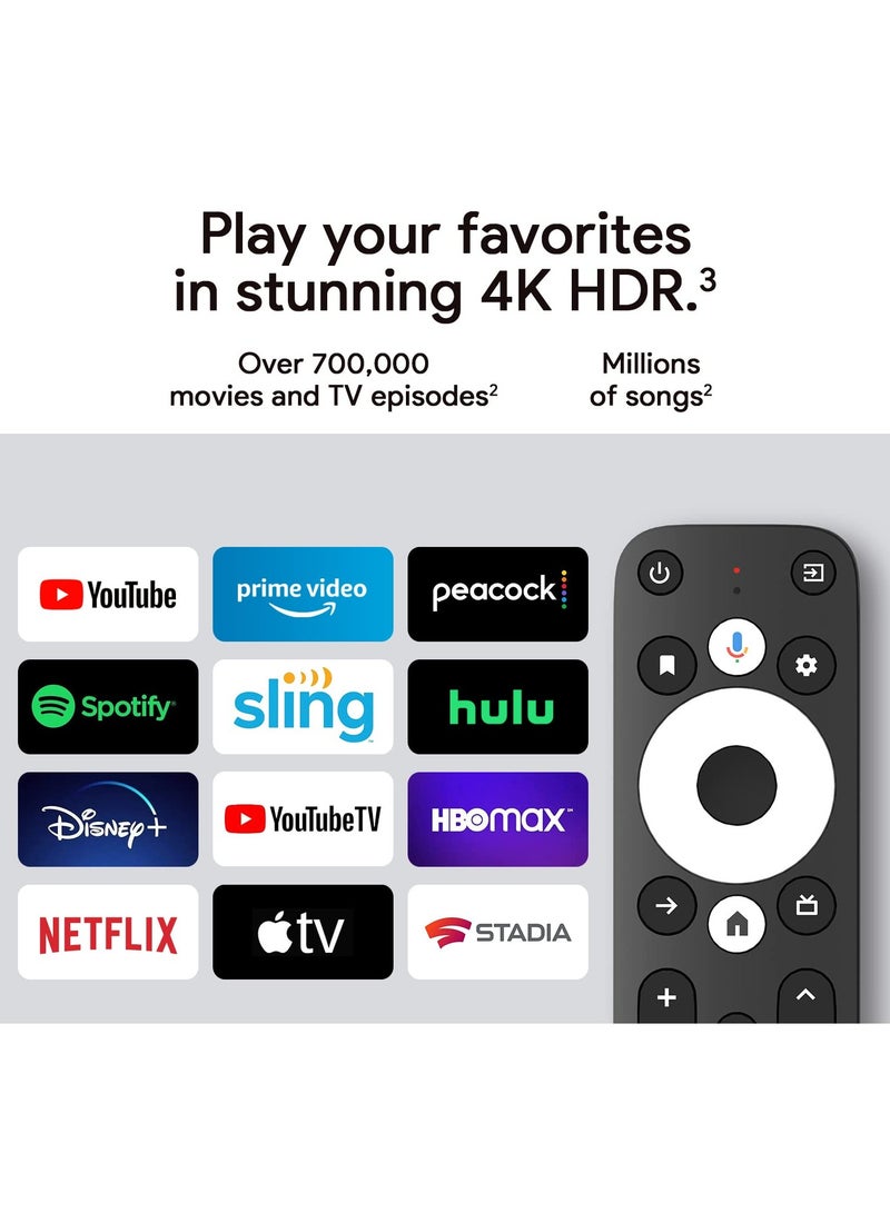 SYOSI Android TV Stick, Google Certified Stick 4K Streaming Device Google Chromecast Smart TV Stick High Definition Streamer with HDMI Cable and Voice Search Remote for Netflix Certified, Google Assistant - Image 2