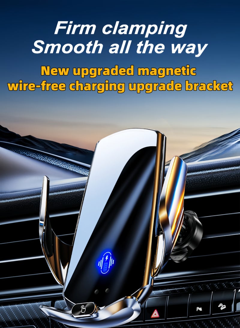 LAYRA 15W Magnetic Wireless Charging Car Phone Holder Stand for iPhone Samsung Xiaomi Portable Car Mount Bracket Accessories  - Image 1