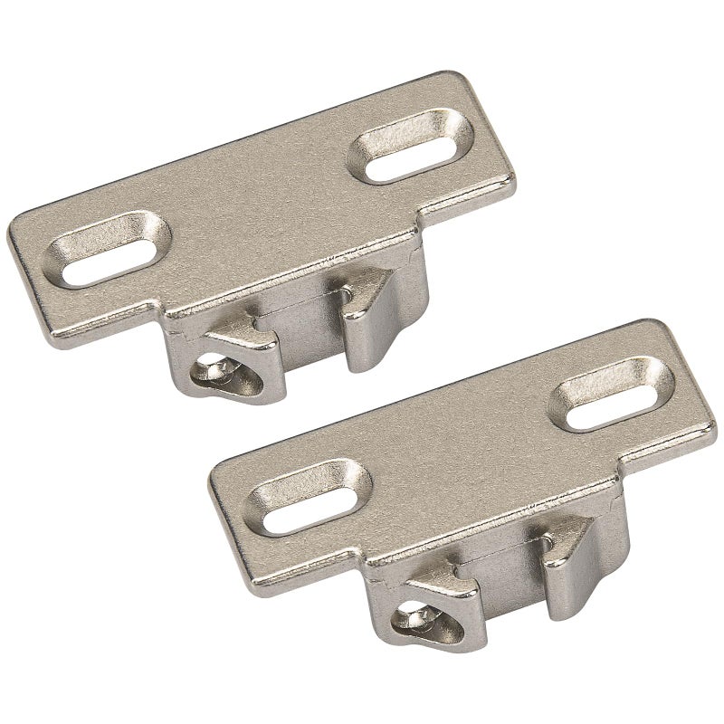 LEWEREST Hinge Mounting Plate Replacement for Blum 1 3/8" Overlay Compact 33 110 Degree, Face Frame Edge Mount Plates for Blum Cabinet Hinges, Self Closing, Nickel Finish (Pack of 2) - Image 1