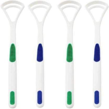 Bvienex||™Tongue Cleaner Brush Scraper Oral, Set Of 4 (multi colour) - Image 1