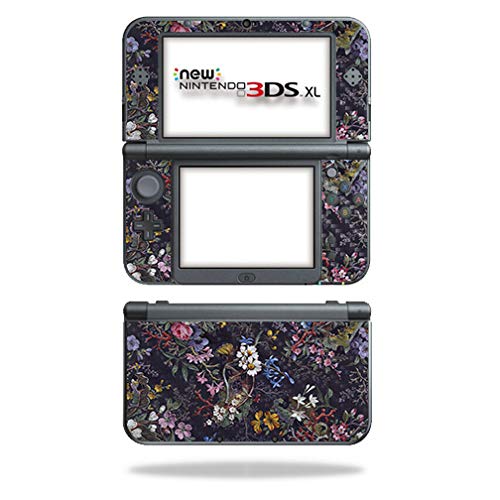 MIGHTY SKINS MightySkins Carbon Fiber Skin for Nintendo New 3DS XL (2015) - Midnight Blossom | Protective, Durable Textured Carbon Fiber Finish | Easy to Apply, Remove, and Change Styles | Made in The USA - Image 1