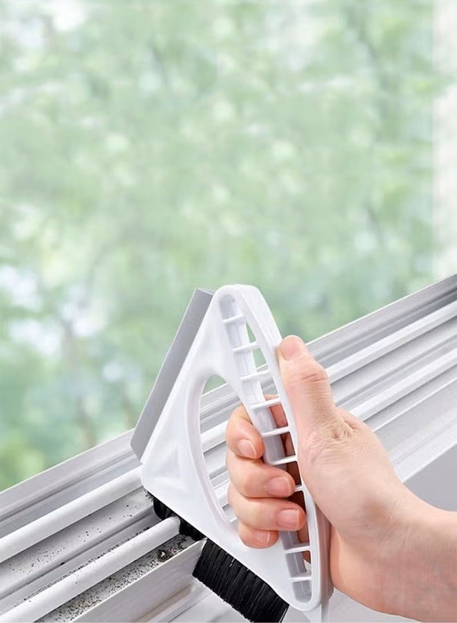 Window Groove Cleaning Brush, Handheld Window Cleaning Tool Brushes，Multi-Purpose Household Window Cleaner Tool suitable for Kitchen Bathroom, Door Gap Track Cleaning, bathroom crevices, kitchen tiles - Image 1