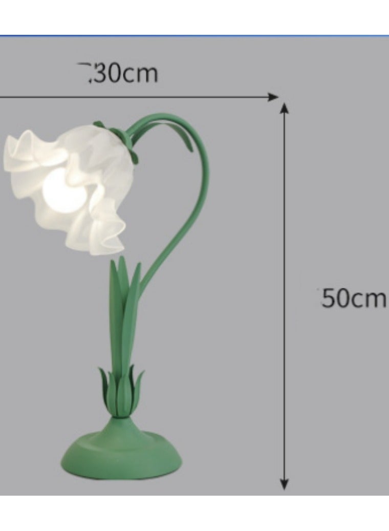 EBMINI Vintage Bedhead Atmosphere Lily Flower Desk Lamp  - Image 1