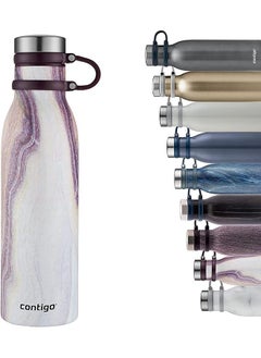 Contigo Matterhorn Water Bottle With Thermalock Insulation Bpa Free Stainless Steel Screw Cap Leak Proof Drinking Bottle Keeps Beverages Up To 24H Cold Up 10H Hot Sandstone 590 Ml 2104547  - Image 1
