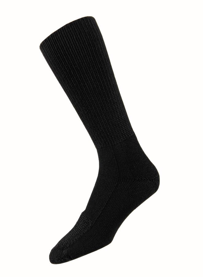 Thorlos Unisex Thick Padded Uniform Steel Toe Socks, Black, Size 13