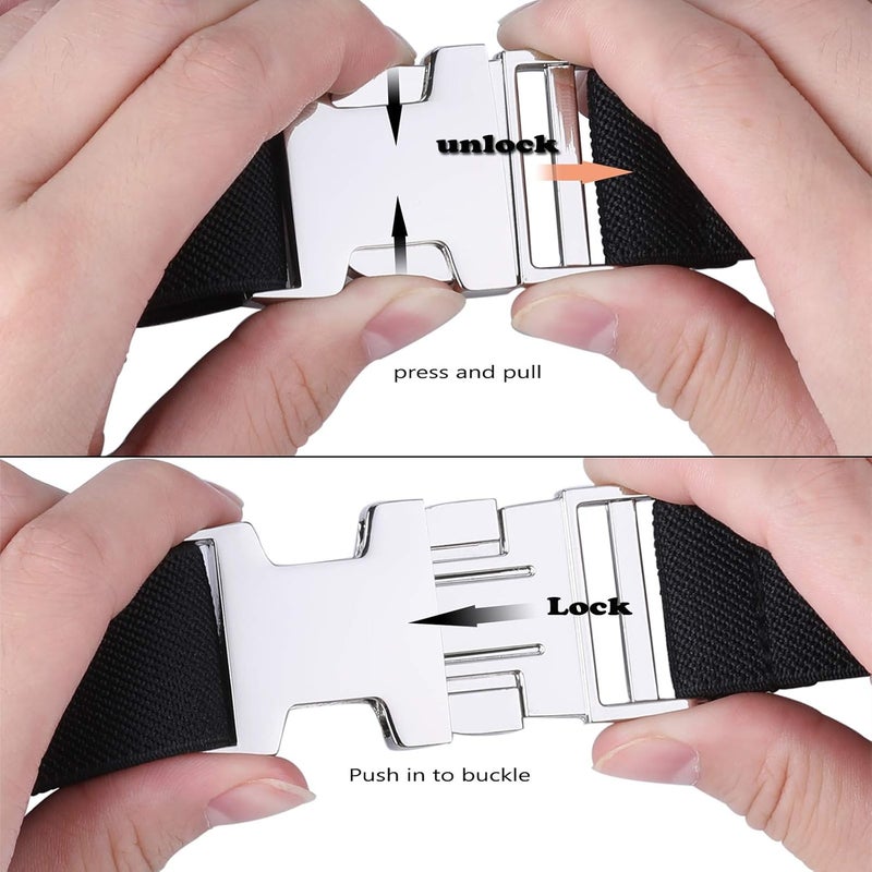 Kajeer Boy Kids Belt,Elastic Belts Easy Clasp Adjustable Child Zinc Alloy Buckle Youth Belt for Boys Girls(2 PCS) - Image 5