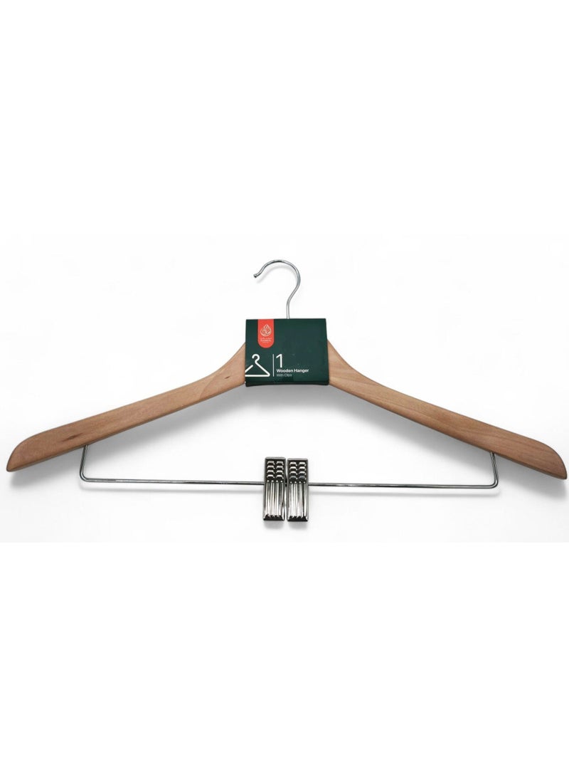 AKDC Al Kabayel Wooden Hanger with Clip - Image 1