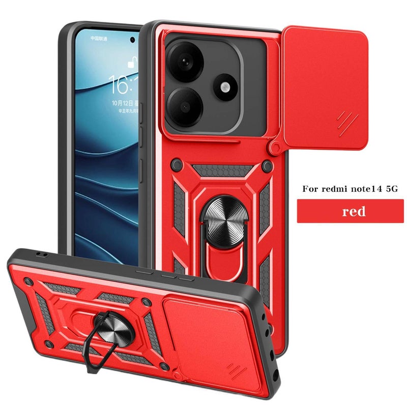 غطاء واقي، أخضر، حماية من السقوط، TPU + PC، مقاوم للصدمات لـ Redmi Note 14 من مادة TPU باللون الأخضر للاستخدام العملي للحمل اليومي للتنقل اليومي - Image 2